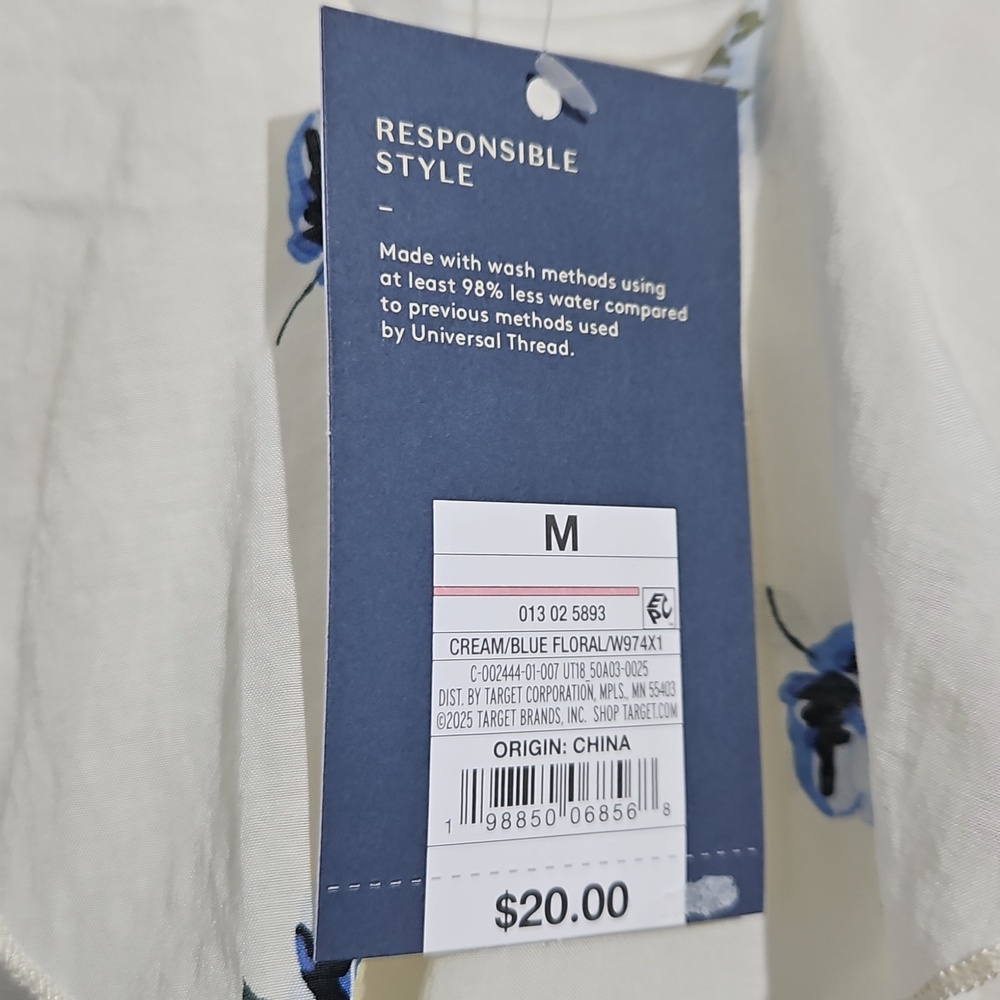 Universal Thread Cream Floral Ruffle Blouse - Picture 3 of 6